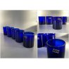 LOTTO 5 BICCHIERI CRISTALLO BLU COBALTO Nason & Moretti MURANO ø 5,7x7 cm/h '60