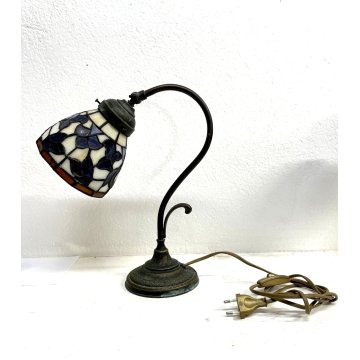 LAMPADA ABATJOUR ART NOUVEAU STILE TIFFANY VINTAGE TABLE LAMP FLOWER 33 cm/h