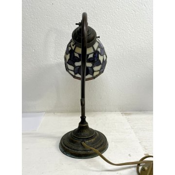 LAMPADA ABATJOUR ART NOUVEAU STILE TIFFANY VINTAGE TABLE LAMP FLOWER 33 cm/h