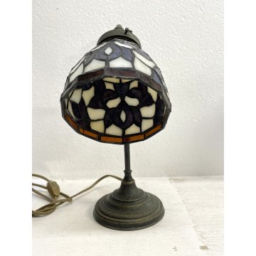 LAMPADA ABATJOUR ART NOUVEAU STILE TIFFANY VINTAGE TABLE LAMP FLOWER 33 cm/h