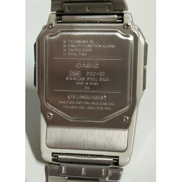 Casio DBC-32 Data Bank ILLUMINATOR calcolatrice OROLOGIO POLSO VINTAGE WATCH