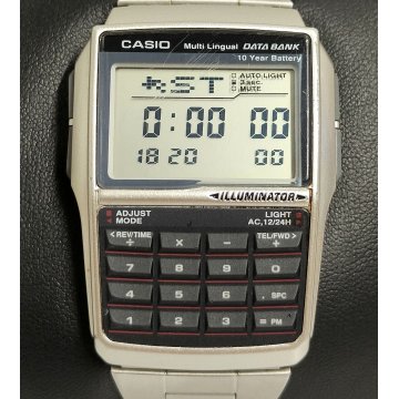 Casio DBC-32 Data Bank ILLUMINATOR calcolatrice OROLOGIO POLSO VINTAGE WATCH