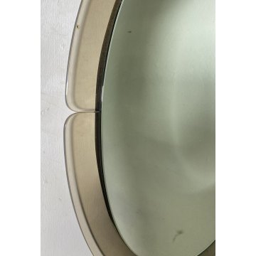 SPECCHIO da PARETE VINTAGE ANNI 70/80 SPECCHIERA OVALE VETRO DESIGN BAGNO MIRROR