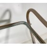 CARRELLO BAR DESIGN ANNI 60 VINTAGE ITALY BAR TROLLEY 2 RIPIANI OLD OTTONE VETRO
