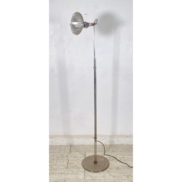 LAMPADA DA TERRA DESIGN ANNI 70 VINTAGE METALLO LUCE FLOOR LAMP PIANTANA