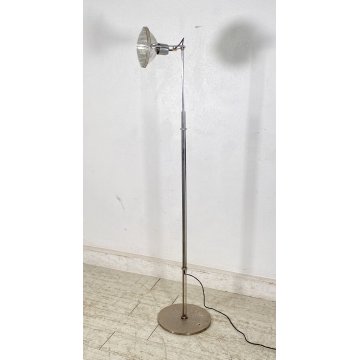 LAMPADA DA TERRA DESIGN ANNI 70 VINTAGE METALLO LUCE FLOOR LAMP PIANTANA