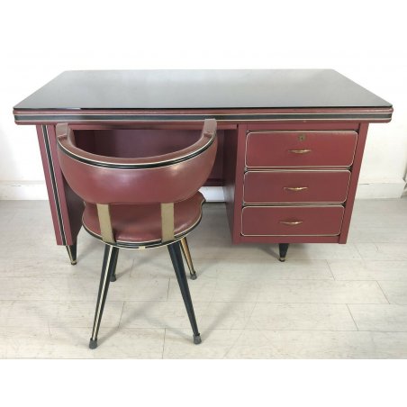 SCRIVANIA STUDIO DESIGN UMBERTO MASCAGNI VINTAGE DESK CABINET ANNI 50 MOBILE