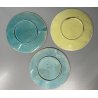 SET 3 PIATTI CERAMICA SMALTATA S.C.I. DECORO RILIEVO all' orientale PRIMO '900