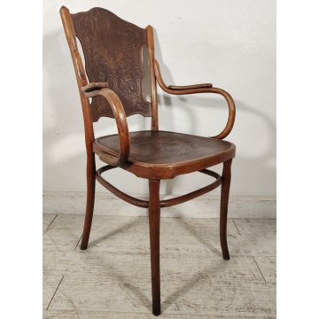 J. & J. Kohn ANTICA SEDIA con BRACCIOLI legno FAGGIO CURVATO tipo Thonet CHAIR