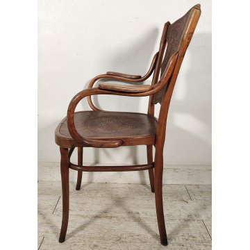 J. & J. Kohn ANTICA SEDIA con BRACCIOLI legno FAGGIO CURVATO tipo Thonet CHAIR