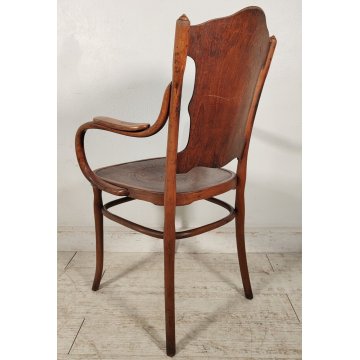 J. & J. Kohn ANTICA SEDIA con BRACCIOLI legno FAGGIO CURVATO tipo Thonet CHAIR