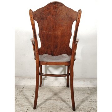 J. & J. Kohn ANTICA SEDIA con BRACCIOLI legno FAGGIO CURVATO tipo Thonet CHAIR