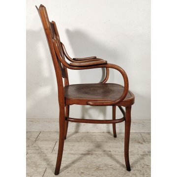 J. & J. Kohn ANTICA SEDIA con BRACCIOLI legno FAGGIO CURVATO tipo Thonet CHAIR