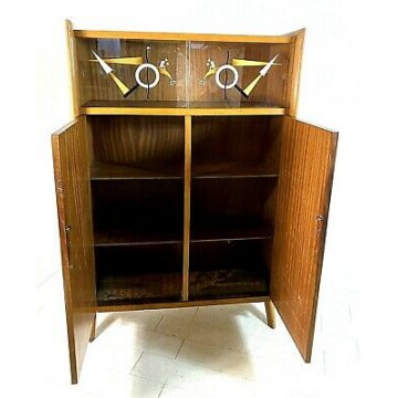 CREDENZA ALZATA VINTAGE PAOLO BUFFA ANNI 50 DESIGN LEGNO FAGGIO DISPENSA ITALY 