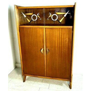 CREDENZA ALZATA VINTAGE PAOLO BUFFA ANNI 50 DESIGN LEGNO FAGGIO DISPENSA ITALY 