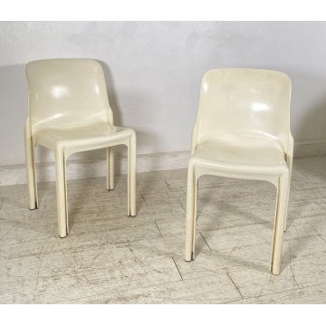 COPPIA SEDIA DESIGN Vico Magistretti Artemide MOD. Selene ANNI 60 VINTAGE CHAIR