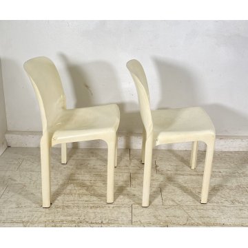 COPPIA SEDIA DESIGN Vico Magistretti Artemide MOD. Selene ANNI 60 VINTAGE CHAIR