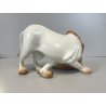 SCULTURA CERAMICA Cacciapuoti S. Righetti COPPIA CANI BULLDOG BASSET HOUND '50
