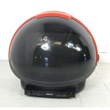 ANTICO TELEVISORE PHILIPS DISCOVERER VINTAGE CASCO 1980 TELEVISIONE FUNZIONANTE 
