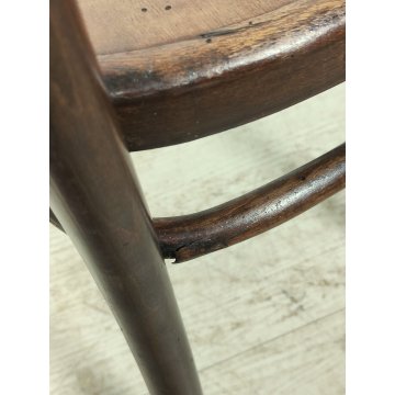 Fischel SET 6 SEDIA ANTICA LEGNO Stampato FAGGIO CURVATO tipo Thonet CHAIR