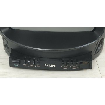 ANTICO TELEVISORE PHILIPS DISCOVERER VINTAGE CASCO 1980 TELEVISIONE FUNZIONANTE 