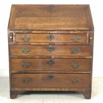 ANTICA RIBALTA SECRETAIRE LEGNO NOCE 4 CASSETTI COMO SCRITTOIO 1700 VENETA EPOCA