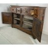 ANTICA CREDENZA PIEMONTESE LEGNO NOCE PIOPPO PATINA ORIGINALE MADIA EPOCA 1700