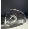 FERMACARTE CRYSTAL ART GLASS Mats Jonasson "Swan And Baby" 3314 VINTAGE '70