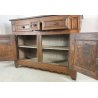 ANTICA CREDENZA PIEMONTESE LEGNO NOCE PIOPPO PATINA ORIGINALE MADIA EPOCA 1700