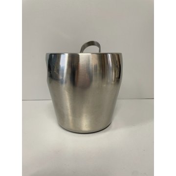 SECCHIELLO GHIACCIO ACCIAIO Alessi DESIGN  Mazzeri&Massoni ICE BUCKET 12cm/h '50