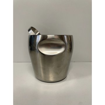 SECCHIELLO GHIACCIO ACCIAIO Alessi DESIGN  Mazzeri&Massoni ICE BUCKET 12cm/h '50