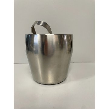 SECCHIELLO GHIACCIO ACCIAIO Alessi DESIGN  Mazzeri&Massoni ICE BUCKET 12cm/h '50