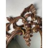 ANTICA SPECCHIERA LEGNO SCOLPITO DORATO STILE BAROCCO SPECCIO DECORO ANNI 60