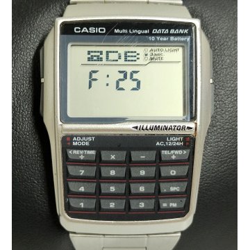 Casio DBC-32 Data Bank ILLUMINATOR calcolatrice OROLOGIO POLSO VINTAGE WATCH