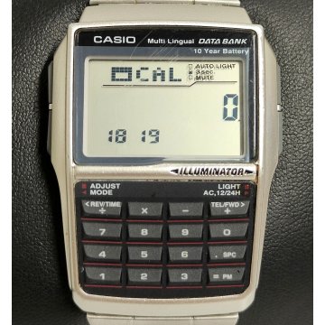 Casio DBC-32 Data Bank ILLUMINATOR calcolatrice OROLOGIO POLSO VINTAGE WATCH