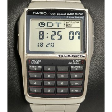 Casio DBC-32 Data Bank ILLUMINATOR calcolatrice OROLOGIO POLSO VINTAGE WATCH