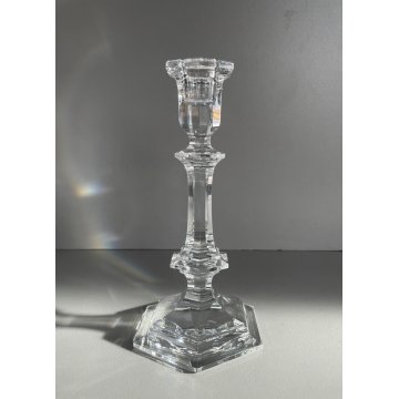 PORTA CANDELE bougeoir  CRISTALLO Baccarat HARCOURT BALAUSTER CANDLESTICK 20 cm