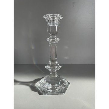 PORTA CANDELE bougeoir  CRISTALLO Baccarat HARCOURT BALAUSTER CANDLESTICK 20 cm