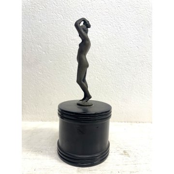 SCULTURA BRONZO PATINA FIGURA FEMMINILE NUDO DONNA 16 cm/h IMPERO XX sec