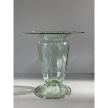 VASO COPPA VETRO Murano COSTOLATO Vittorio Zecchin MVM Cappellin 25cm/h ANNI '20