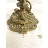 ANTICO CANDELIERE OTTONE BRASS CANDLE HOLDER LUCERTOLA PORTACANDELE 15 cm/h '900