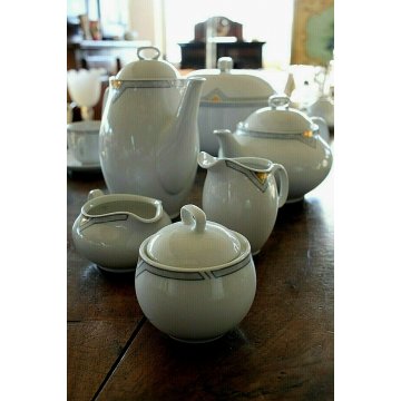 SERVIZIO VINTAGE TE Pierre Cardin PARIS PORCELLANA 12per.DECORO ORO ZECCHINO '70