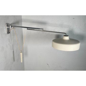 LAMPADA DA PARETE TELESCOPICA GINO SARFATTI ARTELUCE ANNI 50 BEIGE SALISCENDI