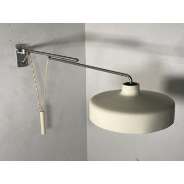 LAMPADA DA PARETE TELESCOPICA GINO SARFATTI ARTELUCE ANNI 50 BEIGE SALISCENDI