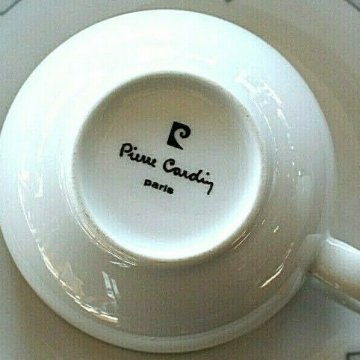 SERVIZIO VINTAGE TE Pierre Cardin PARIS PORCELLANA 12per.DECORO ORO ZECCHINO '70