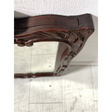 ANTICO SPECCHIO CORNICE LEGNO ORNATO INTAGLIATO LIBERTY FLOREALE INIZIO XX sec.