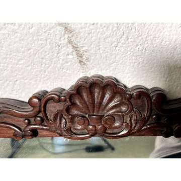 ANTICO SPECCHIO CORNICE LEGNO ORNATO INTAGLIATO LIBERTY FLOREALE INIZIO XX sec.