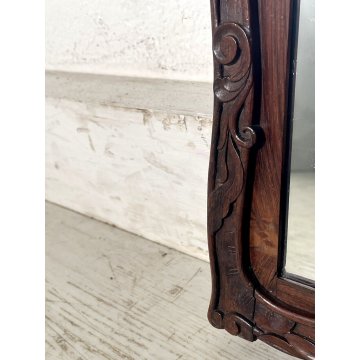 ANTICO SPECCHIO CORNICE LEGNO ORNATO INTAGLIATO LIBERTY FLOREALE INIZIO XX sec.