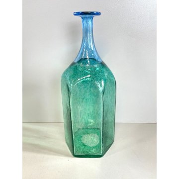 VASO BOTTIGLIA VETRO BLU KOSTA BODA BERTIL VALLIEN FIMATO VINTAGE BOTTLE VASE