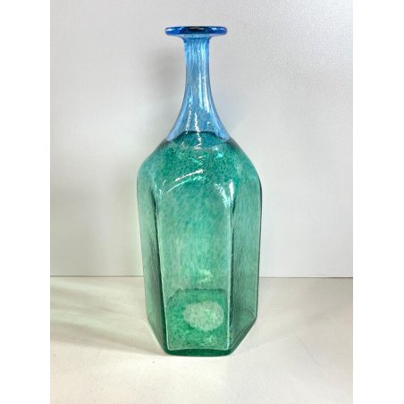 VASO BOTTIGLIA VETRO BLU KOSTA BODA BERTIL VALLIEN FIMATO VINTAGE BOTTLE VASE